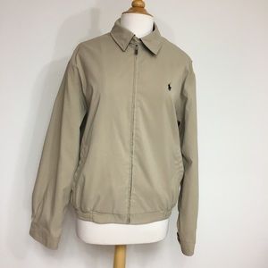 Polo Ralph Lauren Men’s Tan Zip Front Classic Jacket Size M